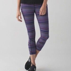 Lululemon Pace Rival Crop Running‎ Leggings, Ultra Violet (Sz 4)